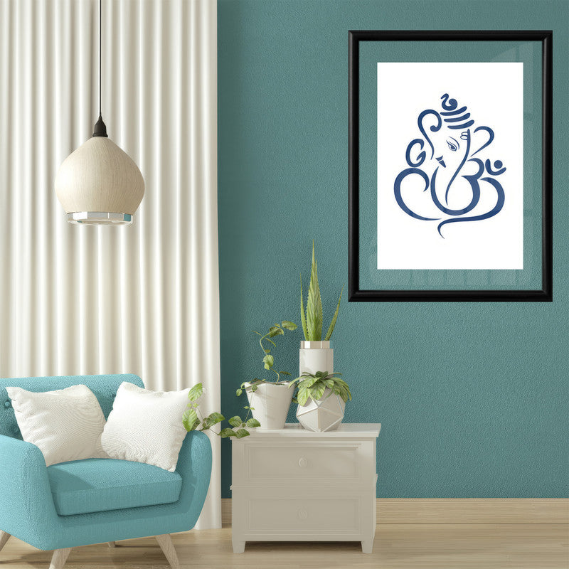 LuxuryStroke's Abstract Ganesha Doodle Art, Ganesh Line Artand Ganeshji Line Art - Contemporary Lord Ganesha Painting