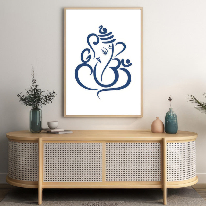 LuxuryStroke's Abstract Ganesha Doodle Art, Ganesh Line Artand Ganeshji Line Art - Contemporary Lord Ganesha Painting