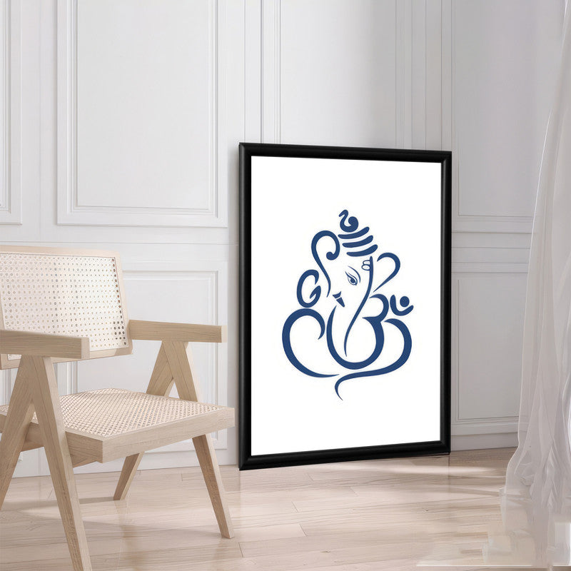 LuxuryStroke's Abstract Ganesha Doodle Art, Ganesh Line Artand Ganeshji Line Art - Contemporary Lord Ganesha Painting
