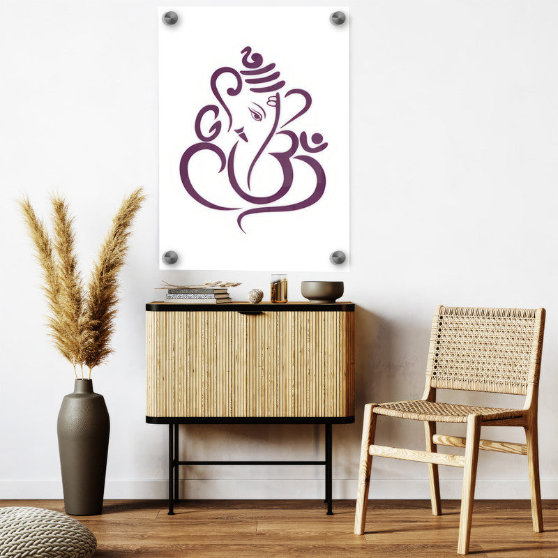 LuxuryStroke's Abstract Ganesha Doodle Art, Ganesh Line Artand Ganeshji Line Art - Contemporary Lord Ganesha Painting