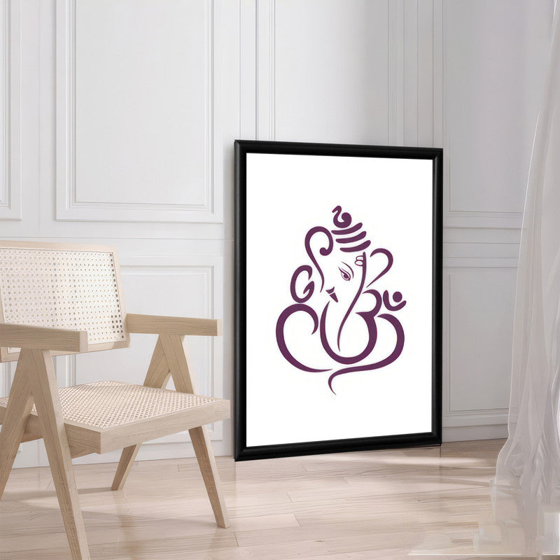 LuxuryStroke's Abstract Ganesha Doodle Art, Ganesh Line Artand Ganeshji Line Art - Contemporary Lord Ganesha Painting