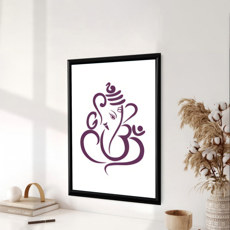 LuxuryStroke's Abstract Ganesha Doodle Art, Ganesh Line Artand Ganeshji Line Art - Contemporary Lord Ganesha Painting