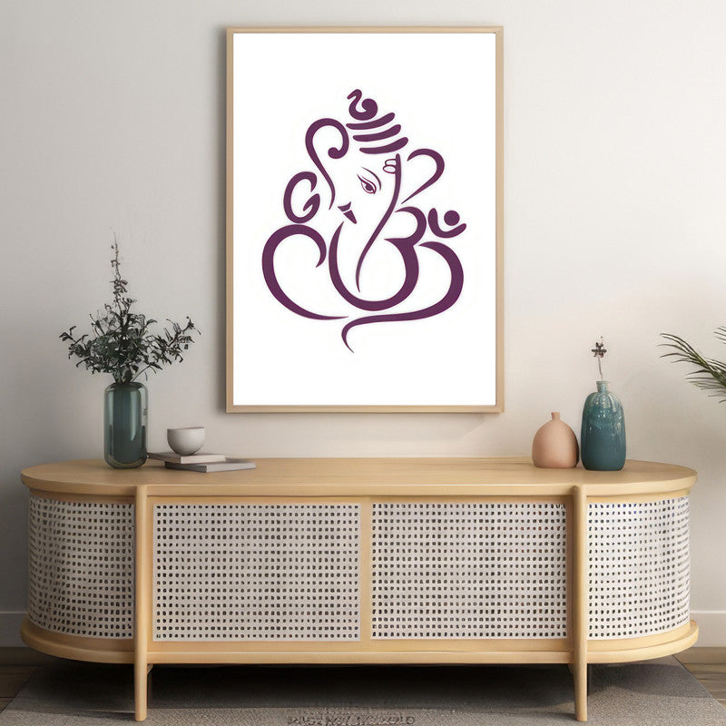 LuxuryStroke's Abstract Ganesha Doodle Art, Ganesh Line Artand Ganeshji Line Art - Contemporary Lord Ganesha Painting