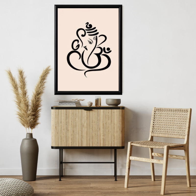 LuxuryStroke's Abstract Ganesha Doodle Art, Ganesh Line Artand Ganeshji Line Art - Contemporary Modern and Elegant Ganesha Painting