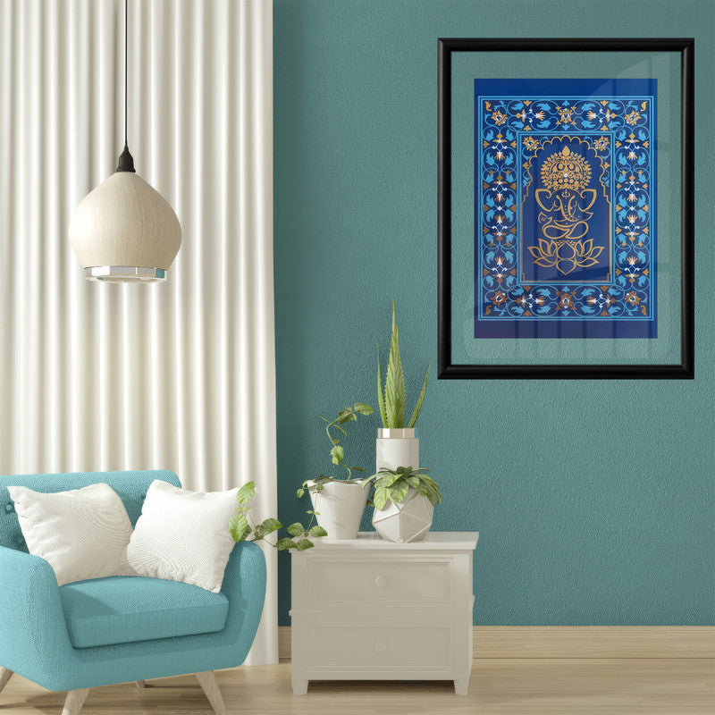 LuxuryStroke's Creative Ganesha Painting, Acrylic Ganesha Paintingand Ganpati Artwork - Contemporary Lord Ganesha Painting