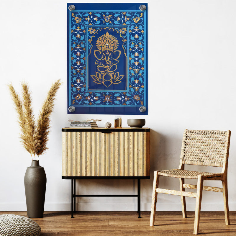 LuxuryStroke's Creative Ganesha Painting, Acrylic Ganesha Paintingand Ganpati Artwork - Contemporary Lord Ganesha Painting