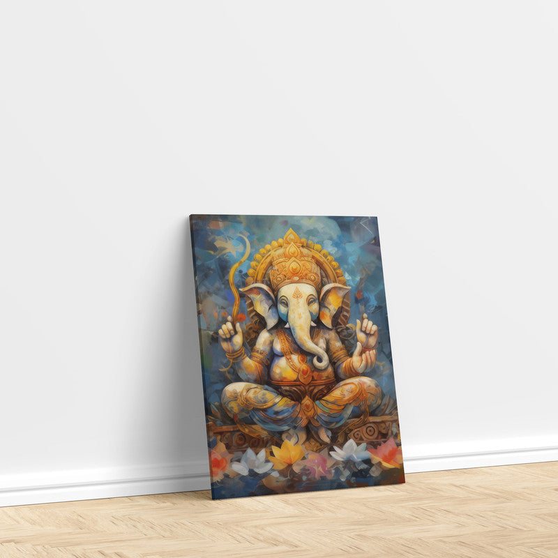 LuxuryStroke's Ganesh Modern Art, Ganesh Modern Art Paintingand Acrylic Ganesha Painting - Contemporary Lord Ganesh Watercolor Painting