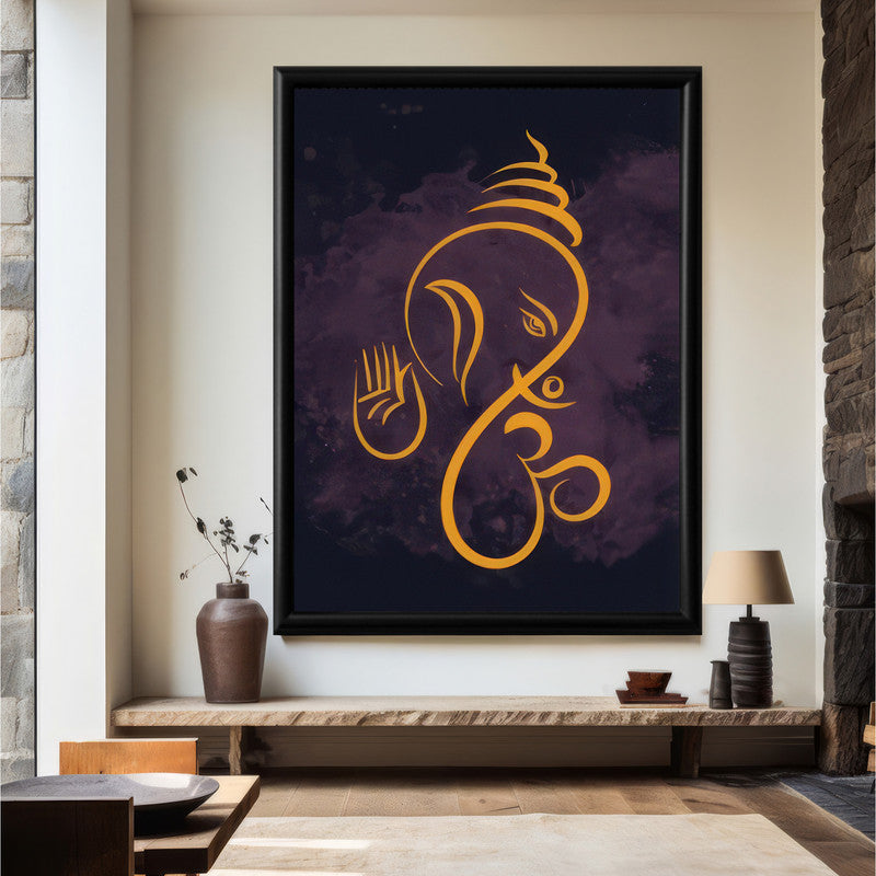 LuxuryStroke's Abstract Ganesha Doodle Art, Ganesh Line Artand Ganeshji Line Art - Contemporary Lord Ganesh Paintings