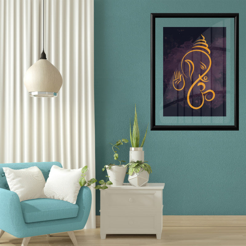 LuxuryStroke's Abstract Ganesha Doodle Art, Ganesh Line Artand Ganeshji Line Art - Contemporary Lord Ganesh Paintings