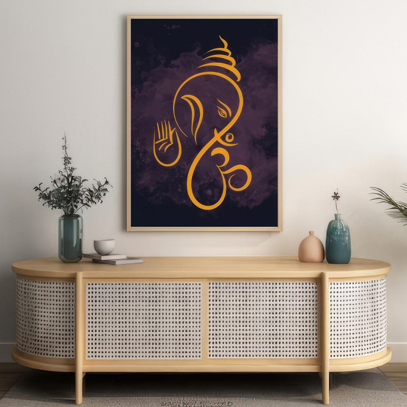 LuxuryStroke's Abstract Ganesha Doodle Art, Ganesh Line Artand Ganeshji Line Art - Contemporary Lord Ganesh Paintings