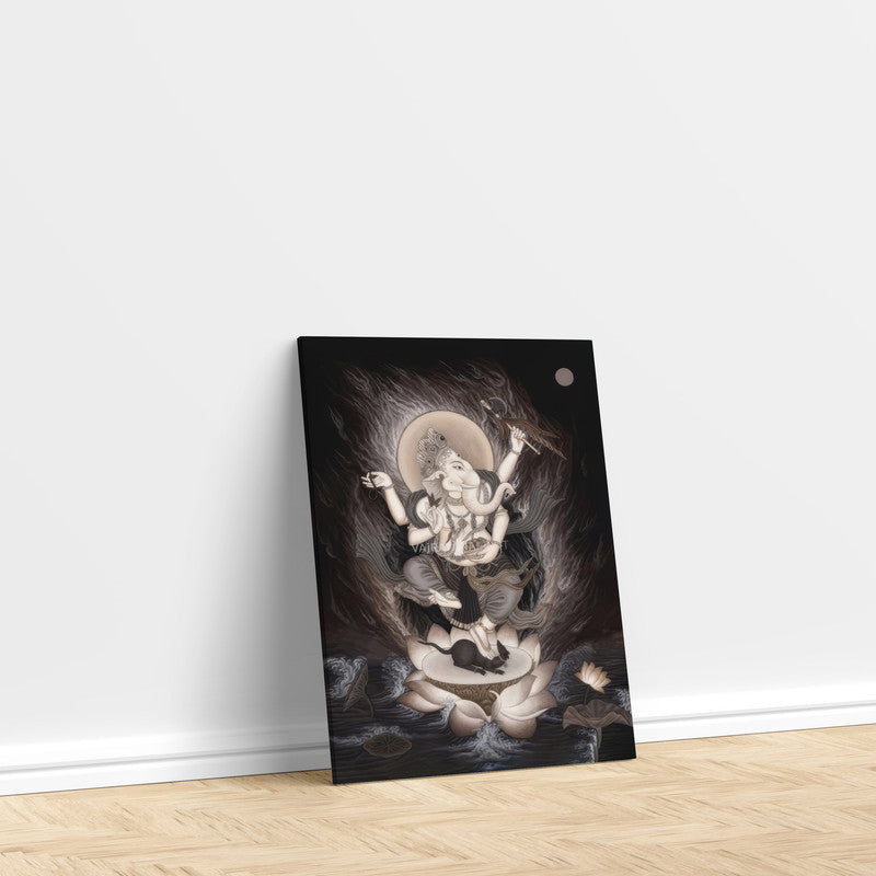 LuxuryStroke's Creative Ganesha Painting, Acrylic Ganesha Paintingand Acrylic Ganesha Painting - Contemporary High-Quality Giclee Print of Ganesha Paintings