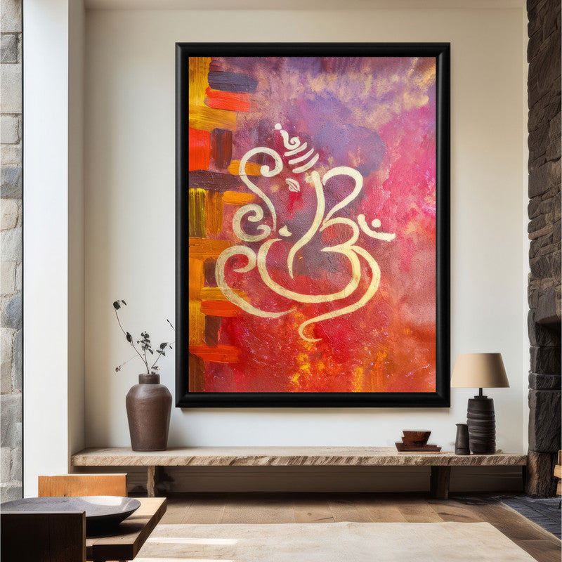 LuxuryStroke's Abstract Ganesha Doodle Art, Ganesh Line Artand Ganeshji Line Art - Contemporary Modern Ganesha Painting