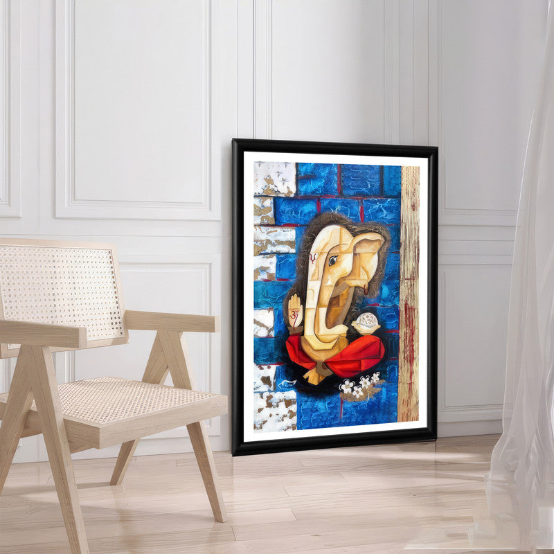 LuxuryStroke's Modern Art Of Ganpati, Ganesh Modern Artand Modern Ganesha Acrylic Painting - Contemporary Modern abstract Ganesha Painting