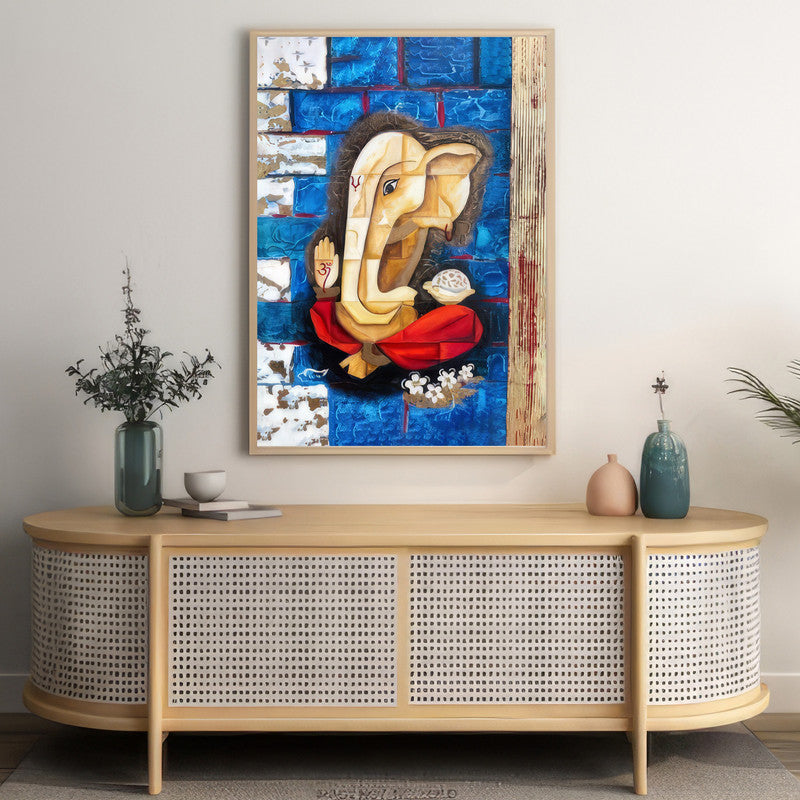 LuxuryStroke's Modern Art Of Ganpati, Ganesh Modern Artand Modern Ganesha Acrylic Painting - Contemporary Modern abstract Ganesha Painting