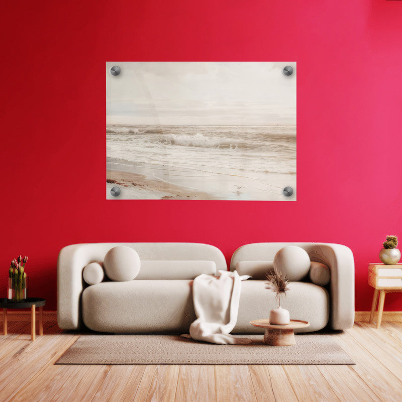 LuxuryStroke's Landscape Art, Acrylic Scenery Paintingand Landscape Painting Artwork - Beach & Sea Glory Painting