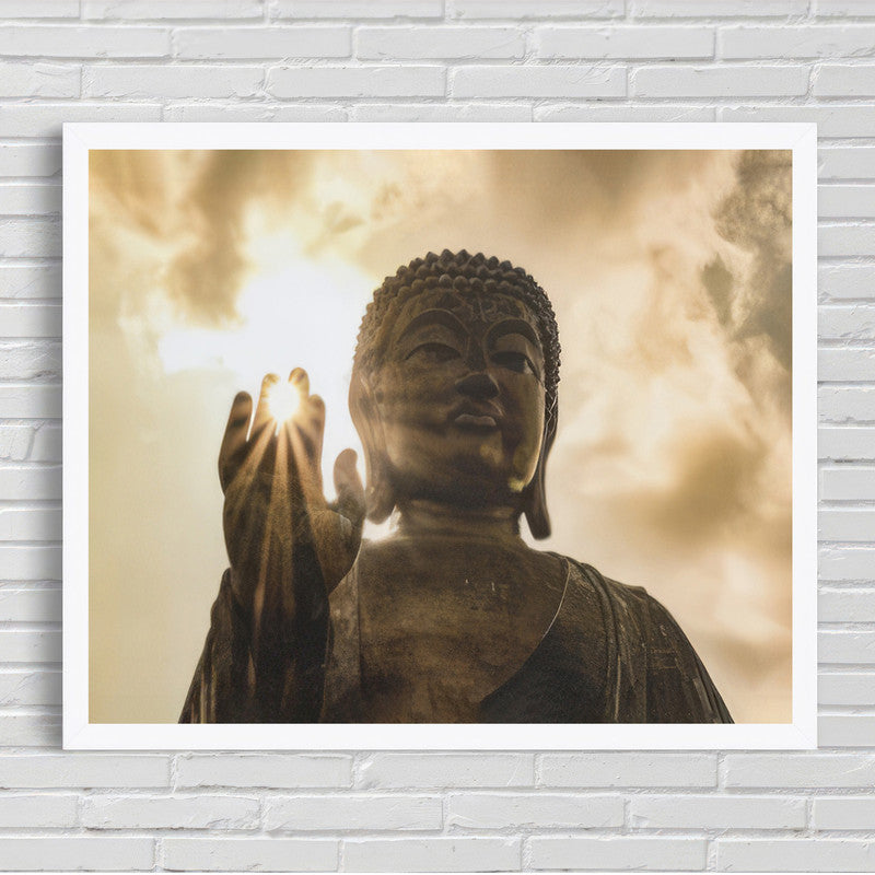 LuxuryStroke's Buddha Face Acrylic Painting, Buddha Face Paintingand Buddha Paintings For Living Room - Aesthetic Buddha Painting
