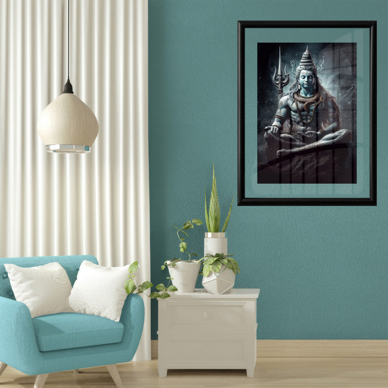 LuxuryStroke's Lord Shiva Paintigs , Lord Shiva Art Paintingsand Lord Shiva Paintigs - Shiva's Tranquil Reverie: Spiritual Art That Reverberates