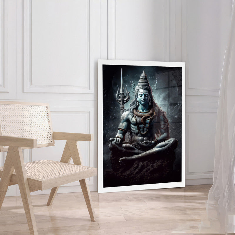 LuxuryStroke's Lord Shiva Paintigs , Lord Shiva Art Paintingsand Lord Shiva Paintigs - Shiva's Tranquil Reverie: Spiritual Art That Reverberates