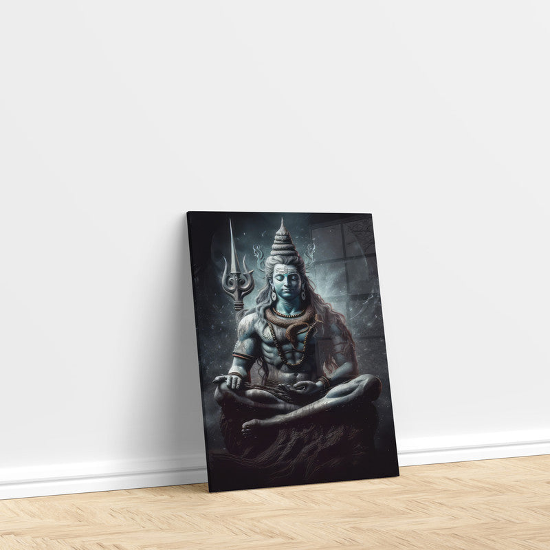 LuxuryStroke's Lord Shiva Paintigs , Lord Shiva Art Paintingsand Lord Shiva Paintigs - Shiva's Tranquil Reverie: Spiritual Art That Reverberates