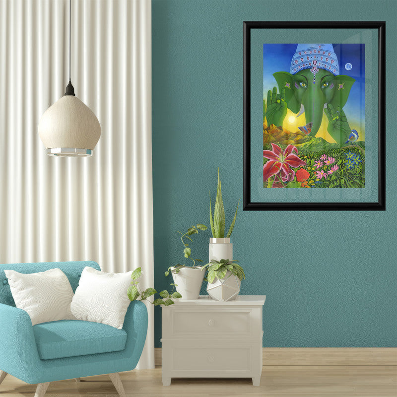 LuxuryStroke's Childrens Bedroom Wall Pictures, Ganesha Wall Artand Nursery Canvas Wall Art - Little Ganesha