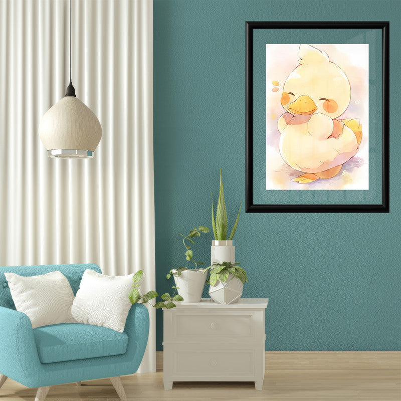 LuxuryStroke's Childrens Bedroom Wall Pictures, Nursery Animal Wall Artand Nursery Canvas Wall Art - Cute Little Duck