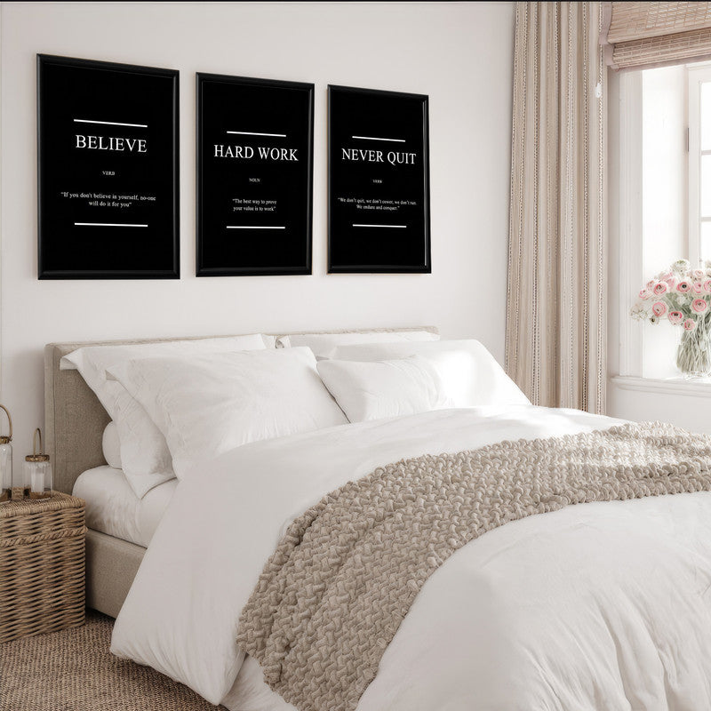 LuxuryStroke's Painting Motivational Quotes, Motivation Painting Quotesand Motivation Paintings With Quotes - Motivational Art - Three Paintings Inspiring Belief, Hard Work And Perseverance