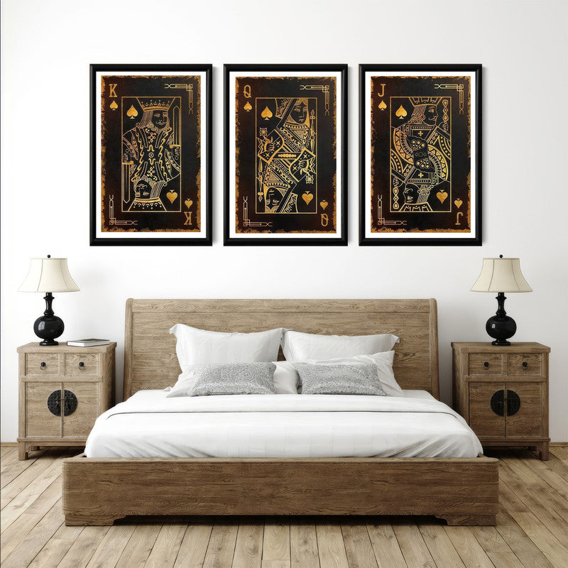LuxuryStroke's Best Motivational Painting, Motivation Paintingsand Best Motivational Painting - Motivation Art - Royal Family -Set of 3 Inspirational Wall Art