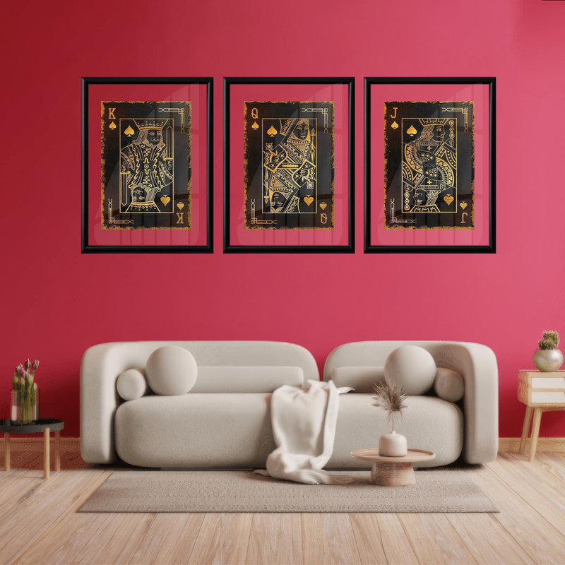 LuxuryStroke's Best Motivational Painting, Motivation Paintingsand Best Motivational Painting - Motivation Art - Royal Family -Set of 3 Inspirational Wall Art