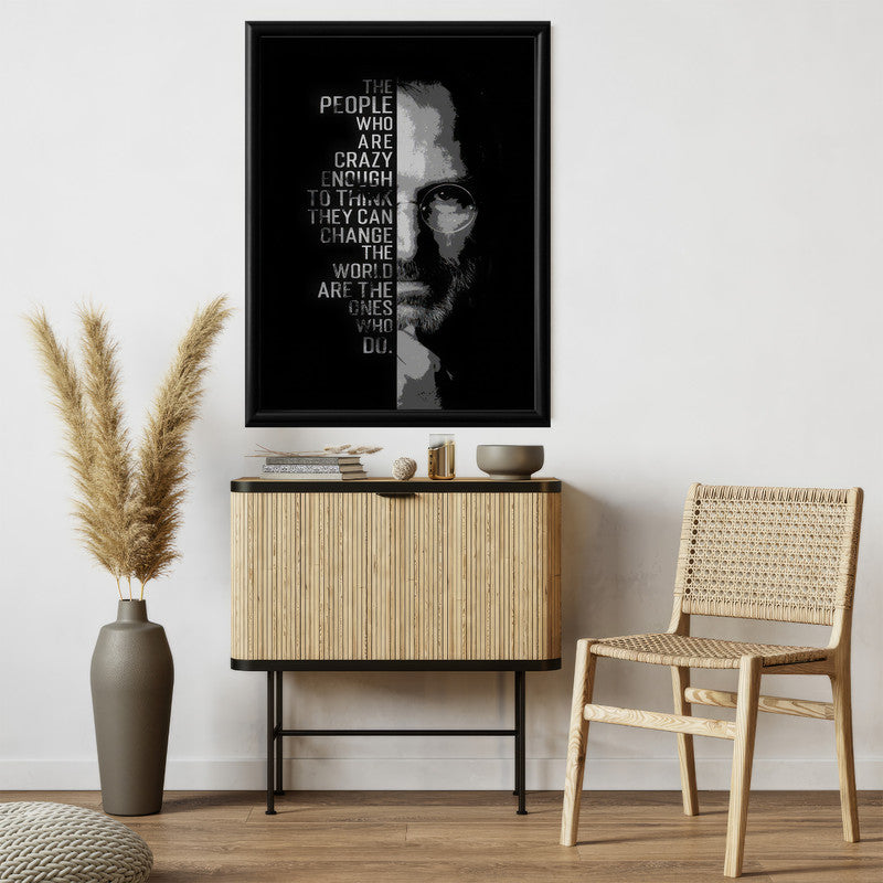 LuxuryStroke's Painting Motivational Quotes, Inspirational Art Paintingsand Motivation Paintings - Unleash Your Inner Visionary: Steve Jobs Motivational Poster