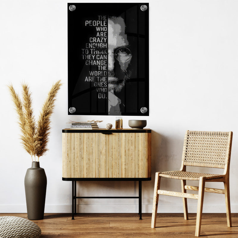 LuxuryStroke's Painting Motivational Quotes, Inspirational Art Paintingsand Motivation Paintings - Unleash Your Inner Visionary: Steve Jobs Motivational Poster