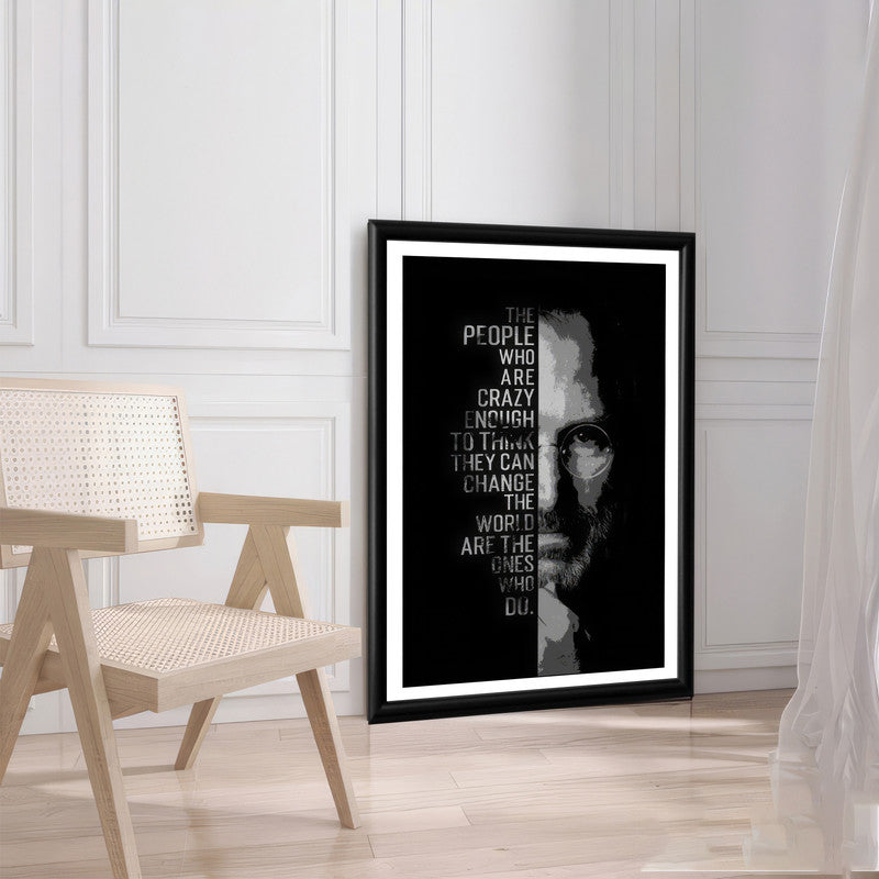 LuxuryStroke's Painting Motivational Quotes, Inspirational Art Paintingsand Motivation Paintings - Unleash Your Inner Visionary: Steve Jobs Motivational Poster