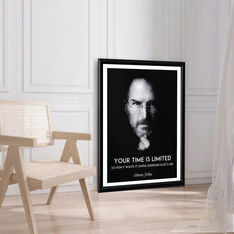 LuxuryStroke's Painting Motivational Quotes, Inspirational Art Paintingsand Motivation Paintings - Unleash Your Inner Visionary: Steve Jobs Motivational Poster