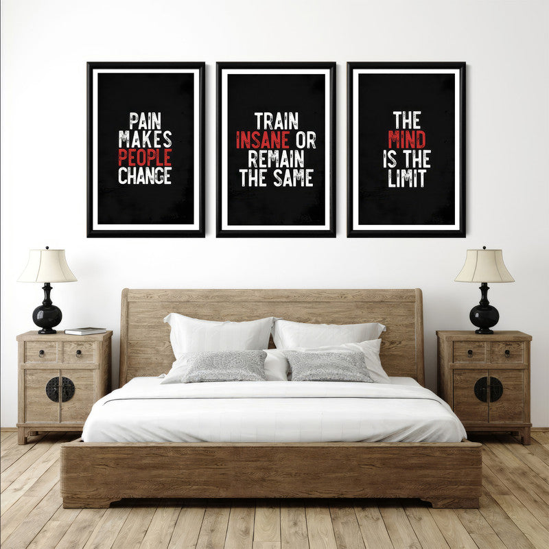 LuxuryStroke's Motivation Paintings With Quotes, Motivation Painting Quotesand Painting Motivational Quotes - Motivational Art - Set of 3 Energizing Paintings