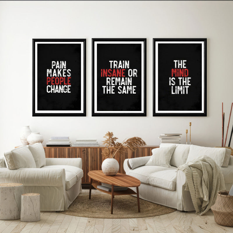 LuxuryStroke's Motivation Paintings With Quotes, Motivation Painting Quotesand Painting Motivational Quotes - Motivational Art - Set of 3 Energizing Paintings