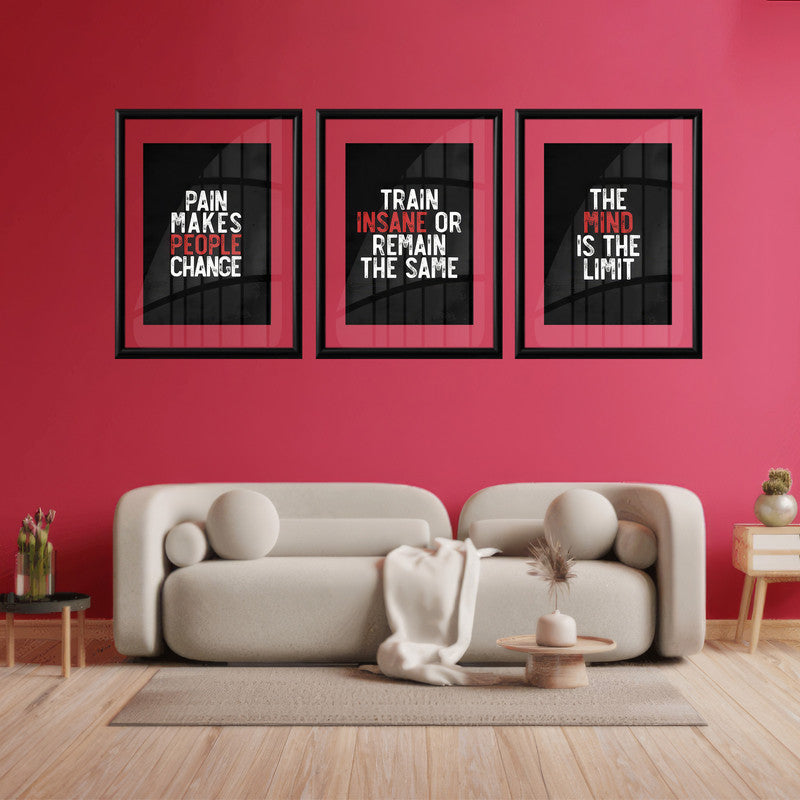 LuxuryStroke's Motivation Paintings With Quotes, Motivation Painting Quotesand Painting Motivational Quotes - Motivational Art - Set of 3 Energizing Paintings