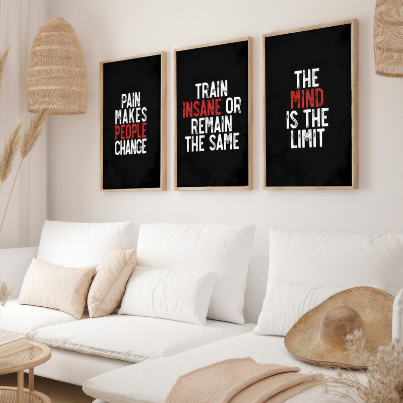 LuxuryStroke's Motivation Paintings With Quotes, Motivation Painting Quotesand Painting Motivational Quotes - Motivational Art - Set of 3 Energizing Paintings