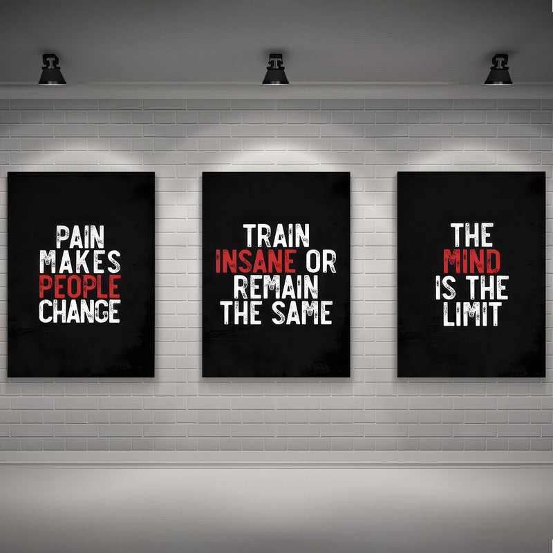 LuxuryStroke's Motivation Paintings With Quotes, Motivation Painting Quotesand Painting Motivational Quotes - Motivational Art - Set of 3 Energizing Paintings