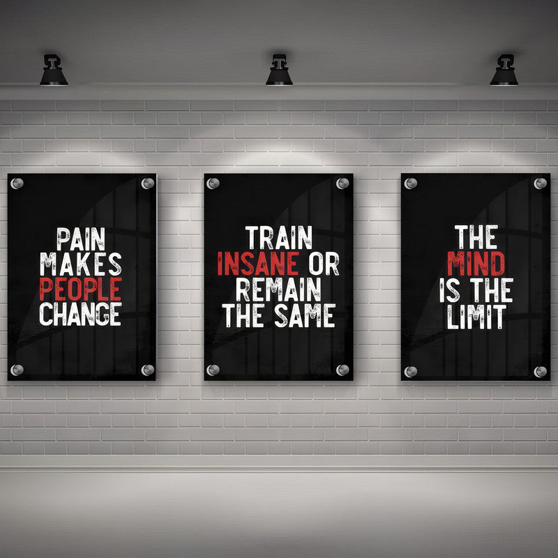 LuxuryStroke's Motivation Paintings With Quotes, Motivation Painting Quotesand Painting Motivational Quotes - Motivational Art - Set of 3 Energizing Paintings
