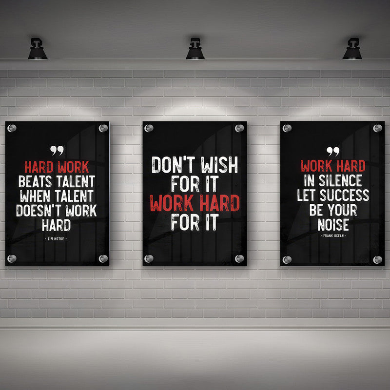 LuxuryStroke's Motivation Paintings With Quotes, Motivation Painting Quotesand Painting Motivational Quotes - Motivation Art -Chase Your Dreams With Grit - Set Of 3 Motivational Posters