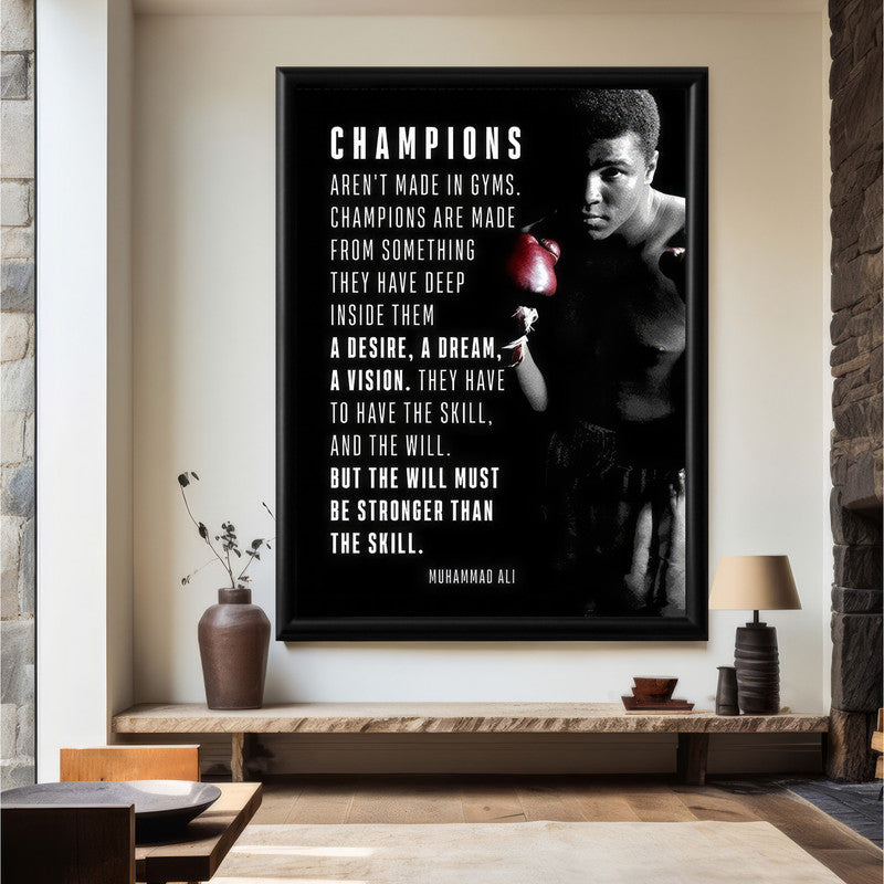 LuxuryStroke's Most Inspirational Paintings, Best Motivational Paintingand Inspirational Quotes On Artwork - Everyday Inspiration: Muhammad Ali Motivational Poster With Daily Wisdom