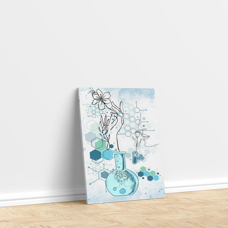 LuxuryStroke's Acrylic Abstract Flower Painting, Abstract Acrylic Flower Paintingand Contemporary Abstract Art - Premium Minimalistic Wall Art Painting