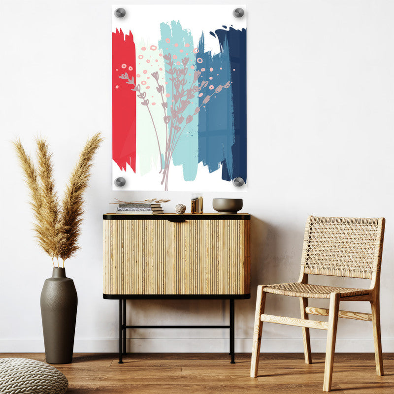 LuxuryStroke's Abstract Acrylic Flower Painting, Acrylic Abstract Flower Paintingand Contemporary Abstract Art - Botanical Abstract Fusion Masterpiece