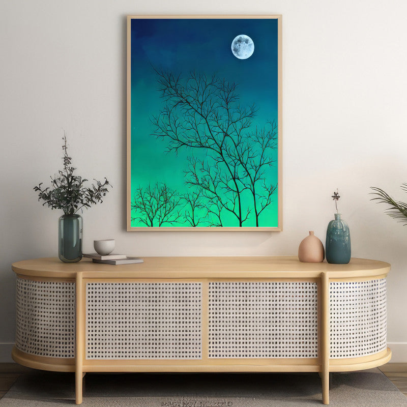 LuxuryStroke's Minimalistic Landscape Art, Acrylic Scenery Paintingand Landscape Art Watercolor - Nature's Tapestry: Original Landscape Wall Art Painting