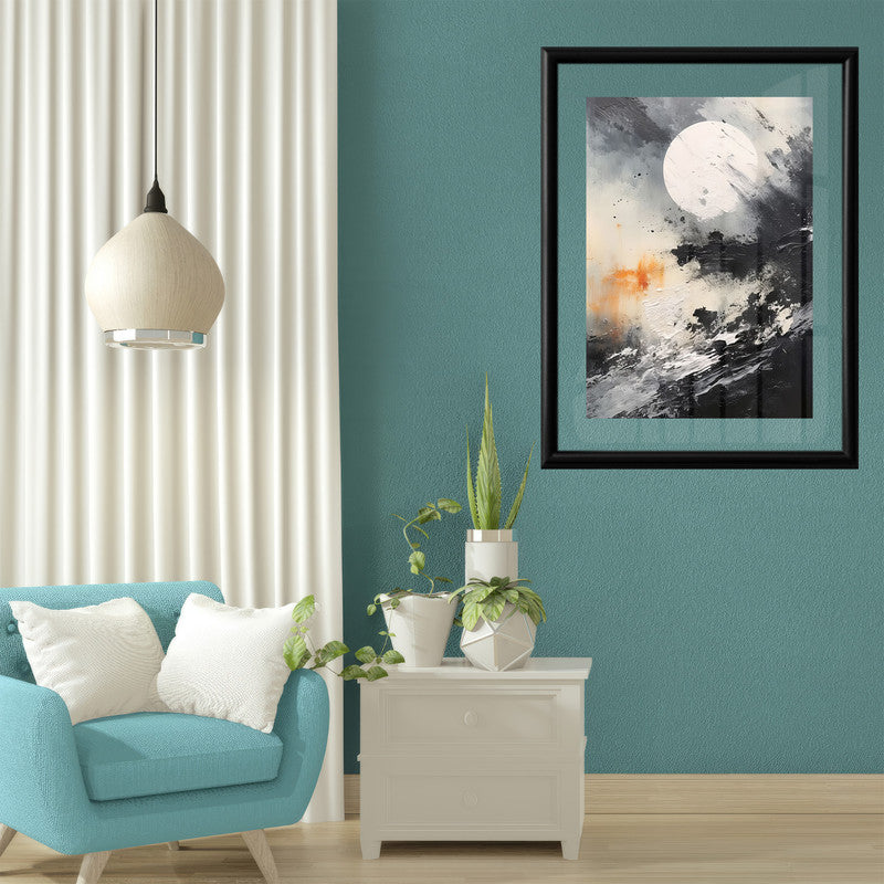 LuxuryStroke's Black And White Landscape Art, Beautiful Landscape Artand Landscape Painting Artwork - Abstract Landscape Serene Fusion: Landscape Wall Art Painting