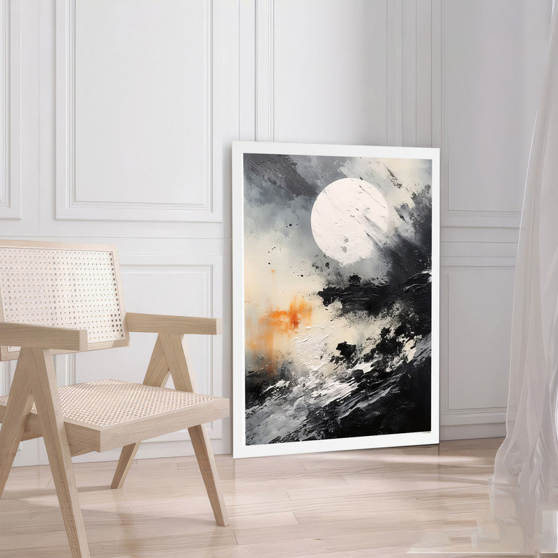 LuxuryStroke's Black And White Landscape Art, Beautiful Landscape Artand Landscape Painting Artwork - Abstract Landscape Serene Fusion: Landscape Wall Art Painting