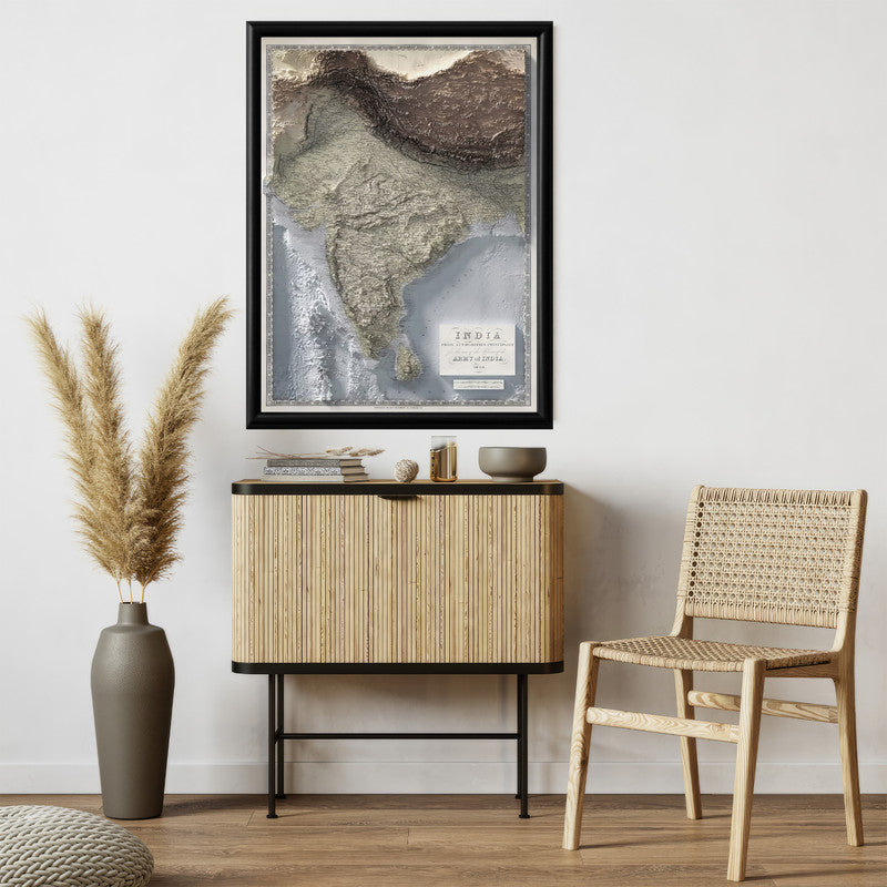 LuxuryStroke's India Map Landscape Art, Acrylic Landscape Paintingand Beautiful Landscape Art - Map Of Indian Mystique: Impressionist Map