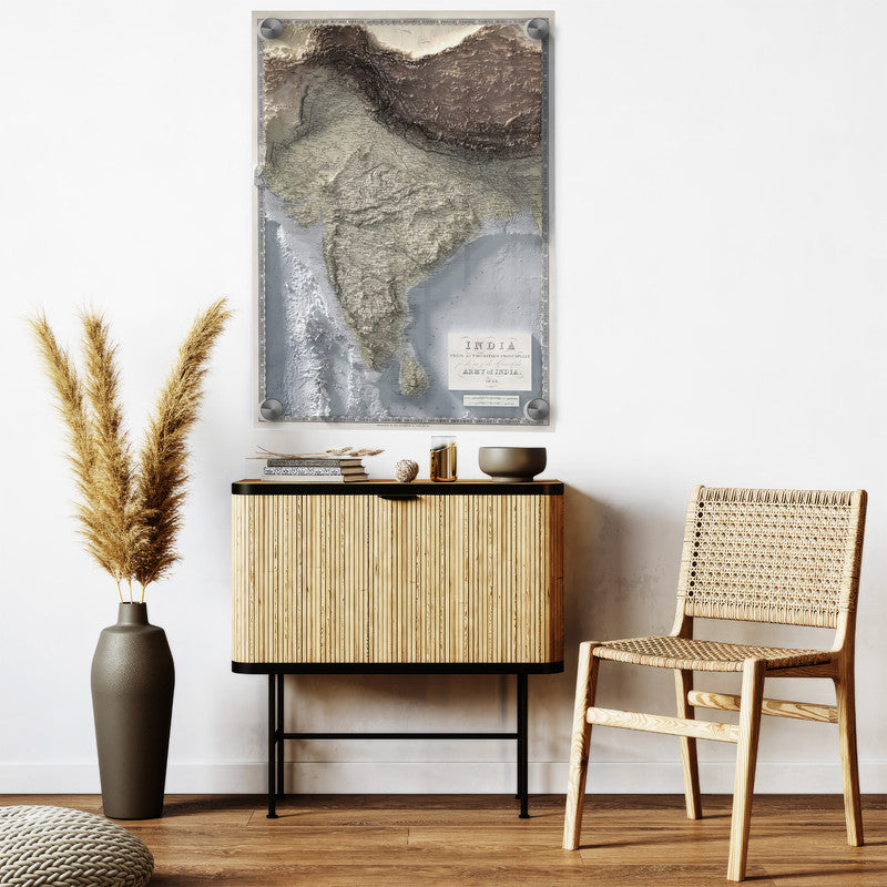 LuxuryStroke's India Map Landscape Art, Acrylic Landscape Paintingand Beautiful Landscape Art - Map Of Indian Mystique: Impressionist Map