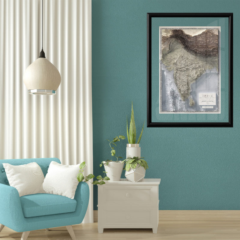 LuxuryStroke's India Map Landscape Art, Acrylic Landscape Paintingand Beautiful Landscape Art - Map Of Indian Mystique: Impressionist Map