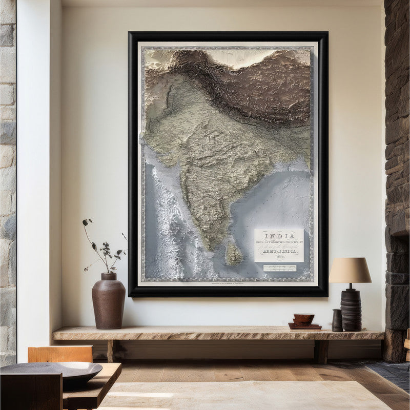 LuxuryStroke's India Map Landscape Art, Acrylic Landscape Paintingand Beautiful Landscape Art - Map Of Indian Mystique: Impressionist Map