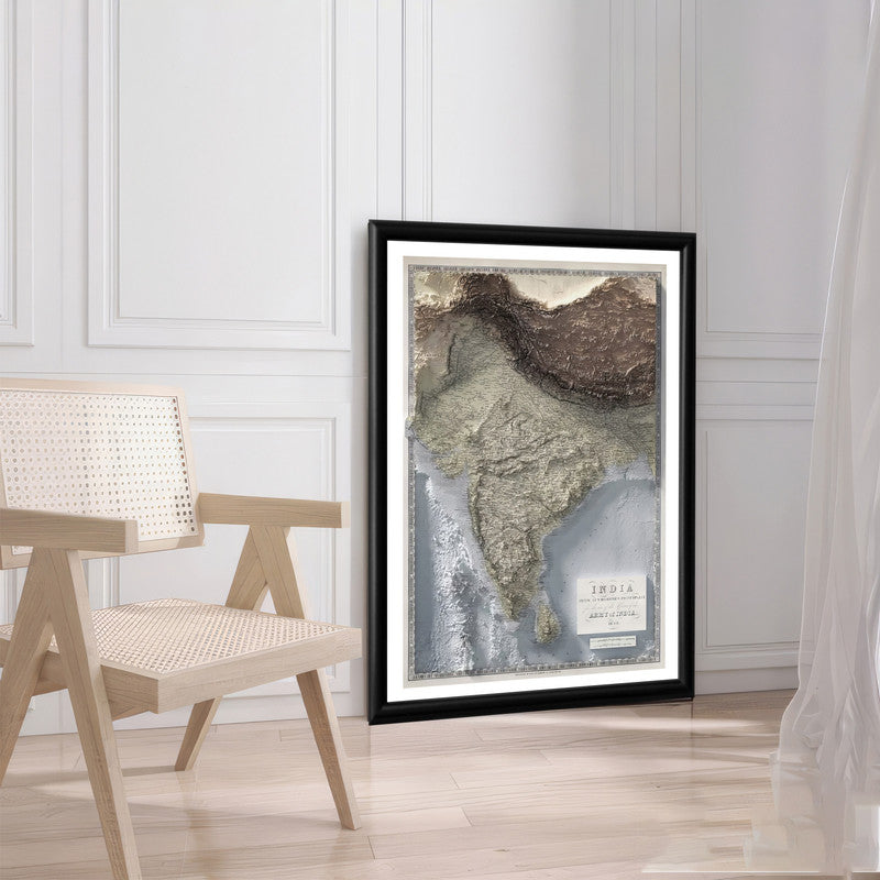 LuxuryStroke's India Map Landscape Art, Acrylic Landscape Paintingand Beautiful Landscape Art - Map Of Indian Mystique: Impressionist Map